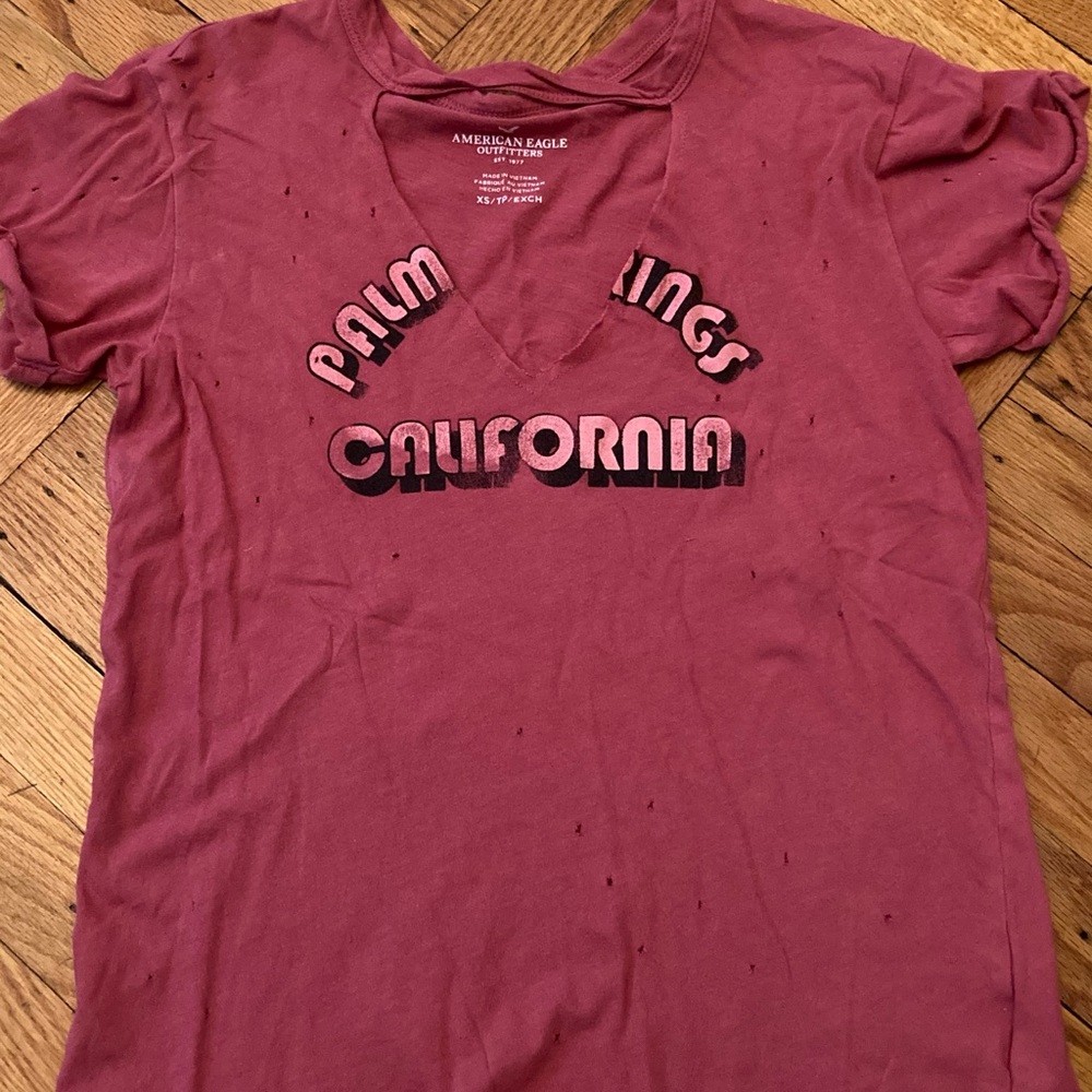 Cut out in the chest tee shirt